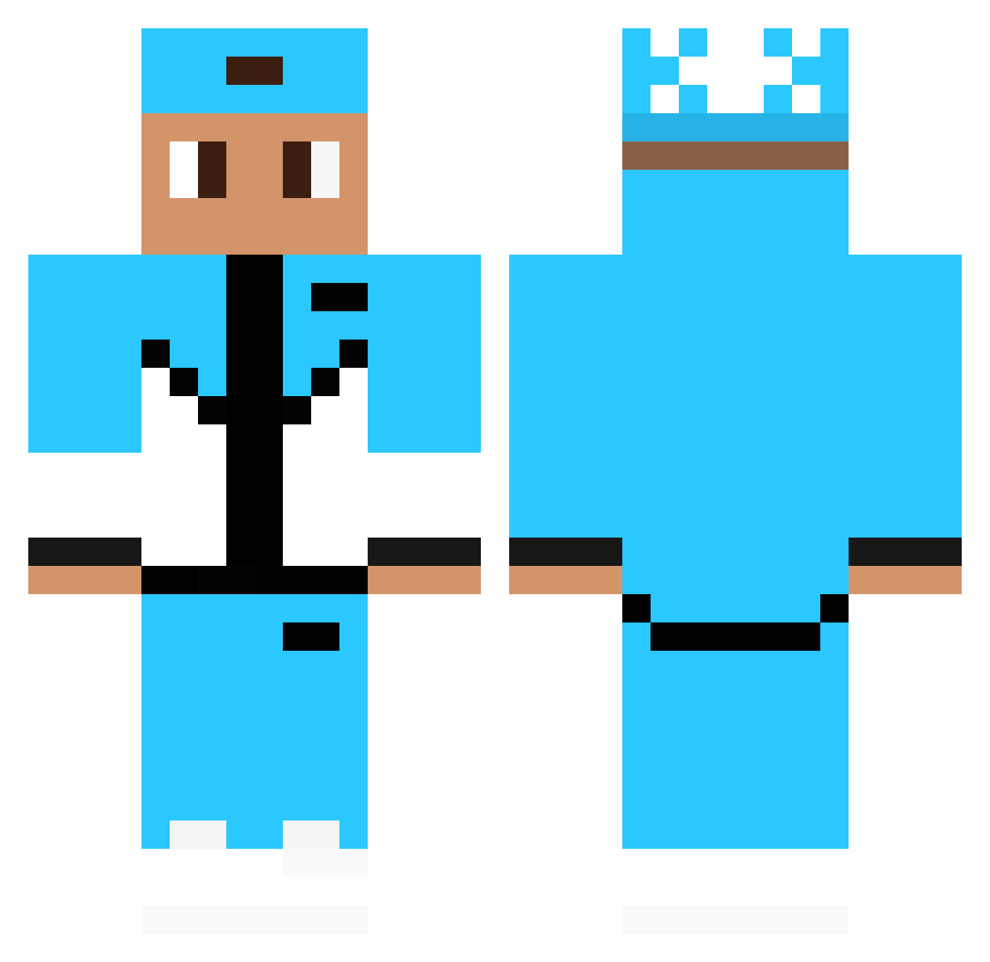 qAlexWolf Minecraft skin, front and back view