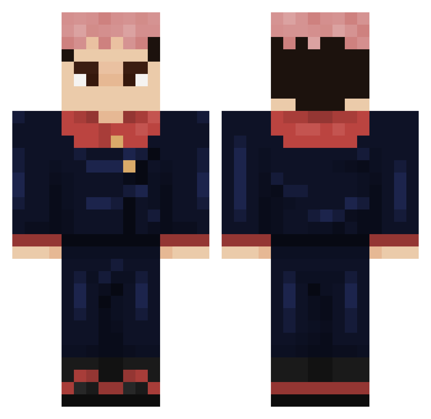 WafflessTheThird Minecraft skin, front and back view