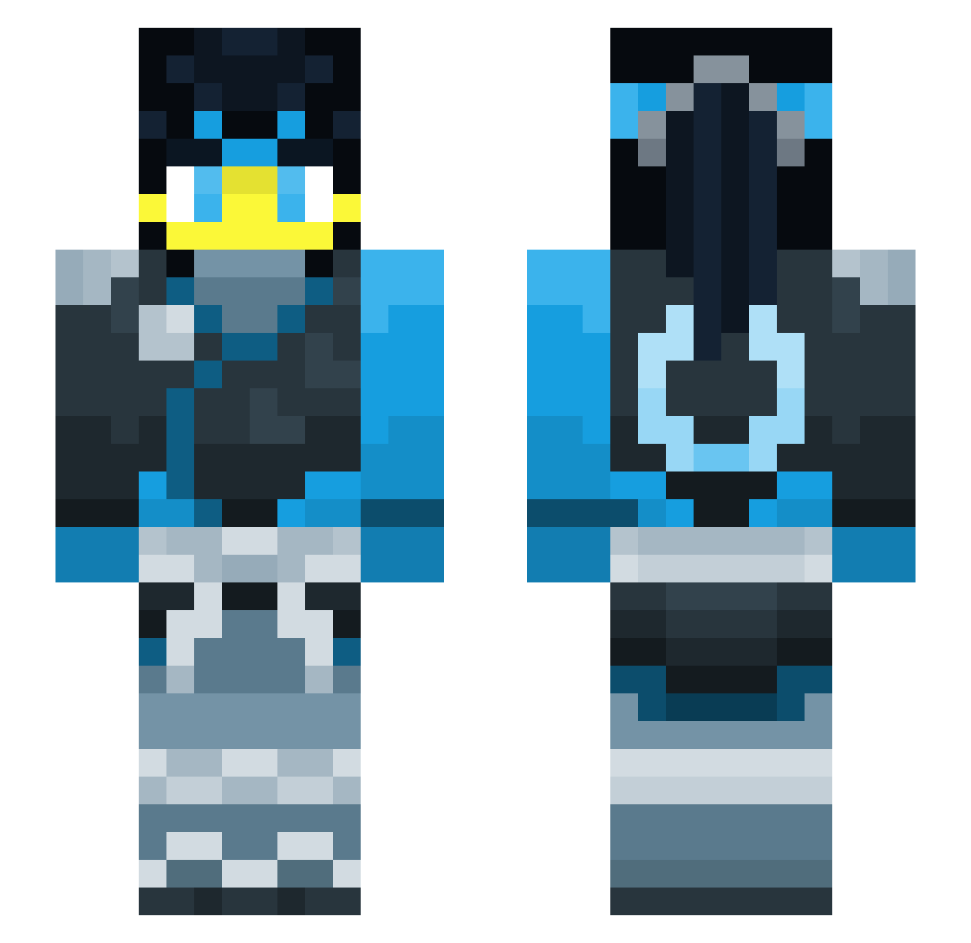 SoulKidnapper Minecraft skin, front and back view