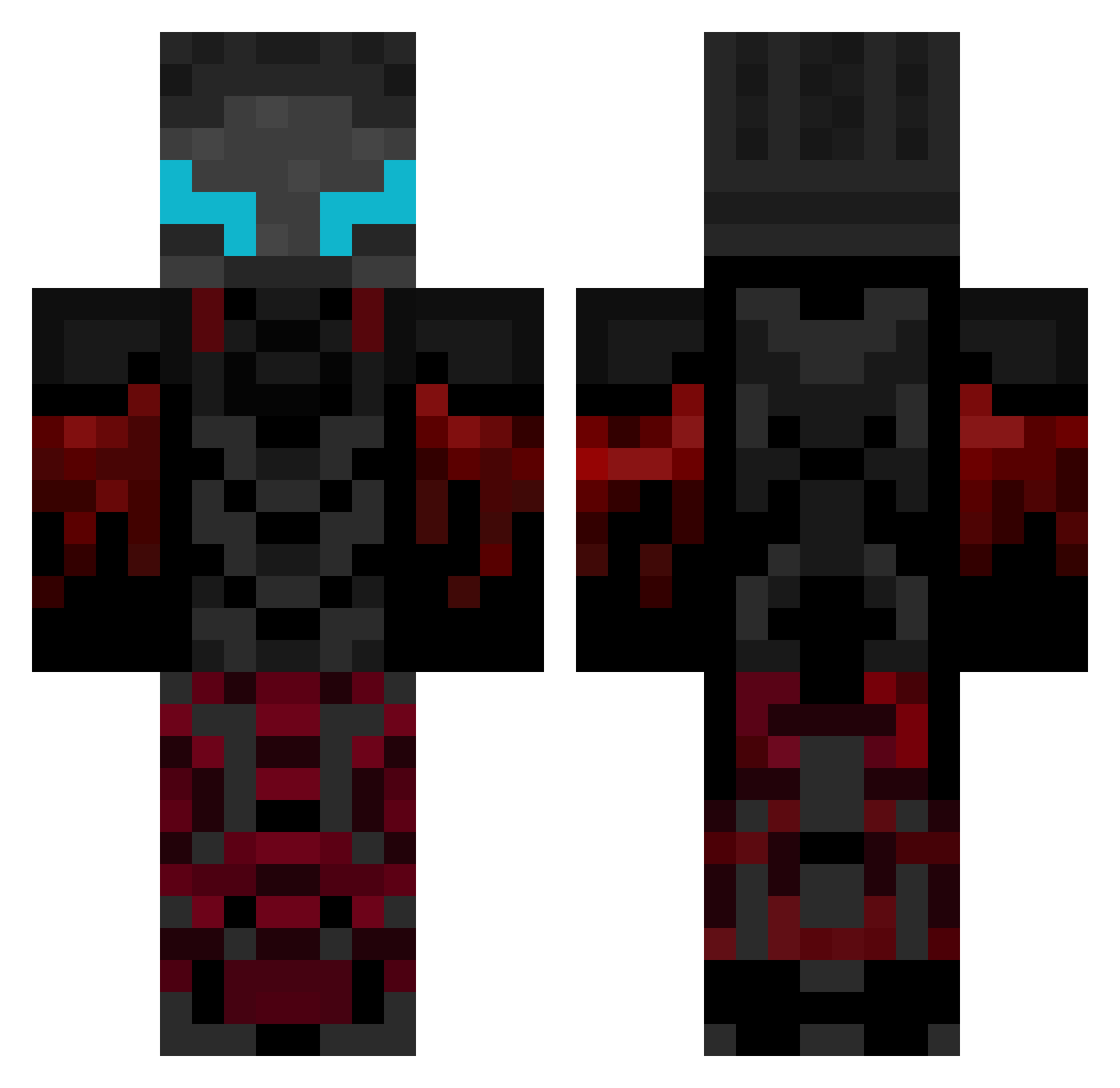 Ravencourse_ Minecraft skin, front and back view