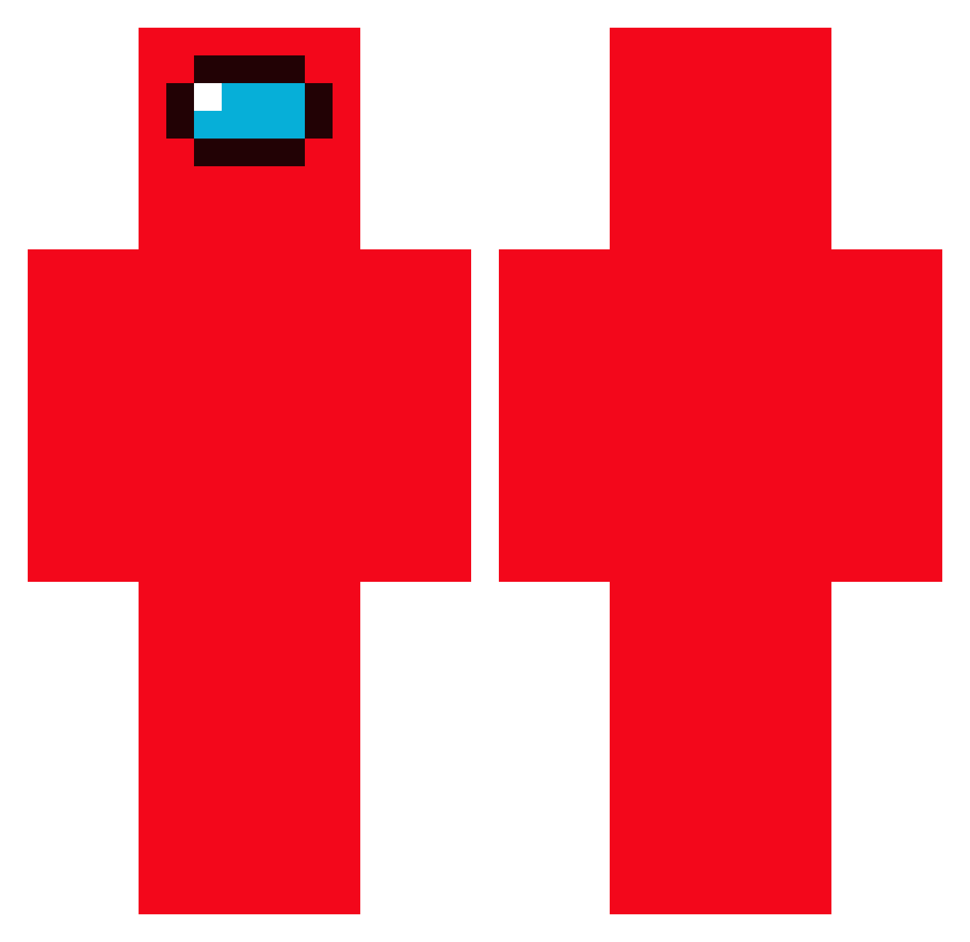 yugiben Minecraft skin, front and back view