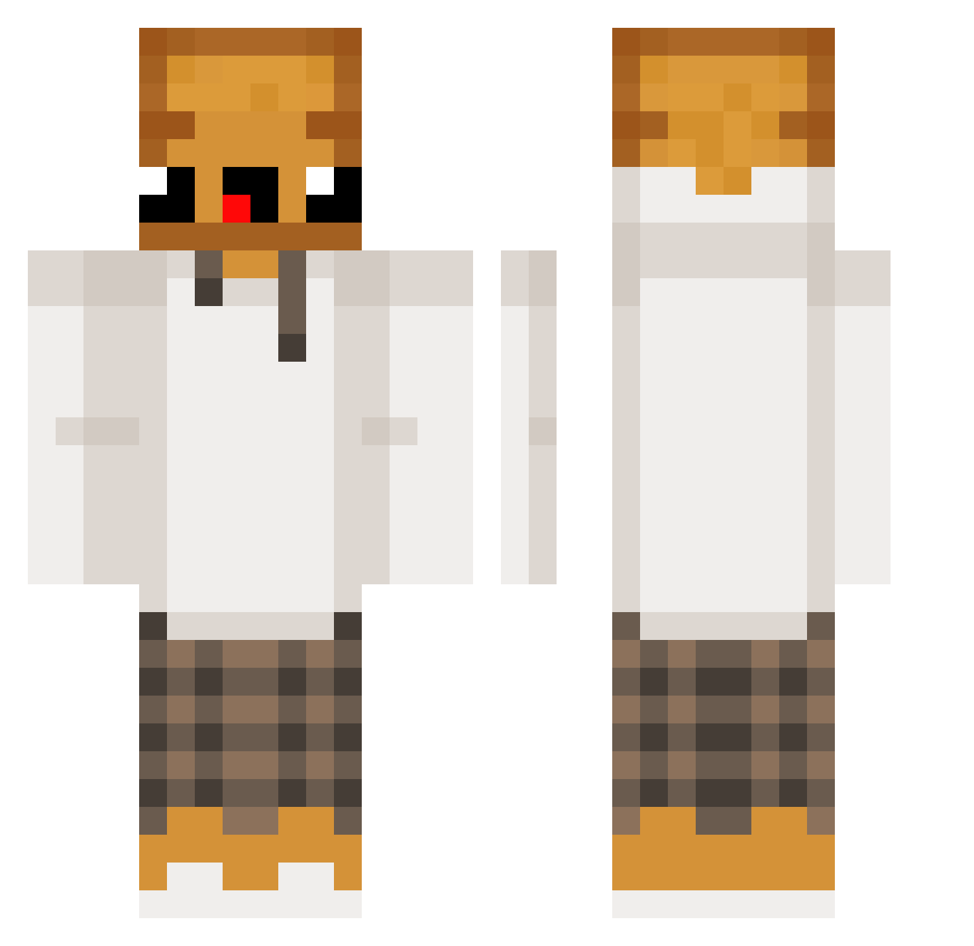 roskaaapl Minecraft skin, front and back view