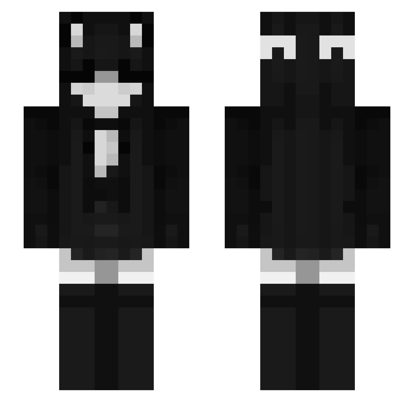 Puris Minecraft skin, front and back view