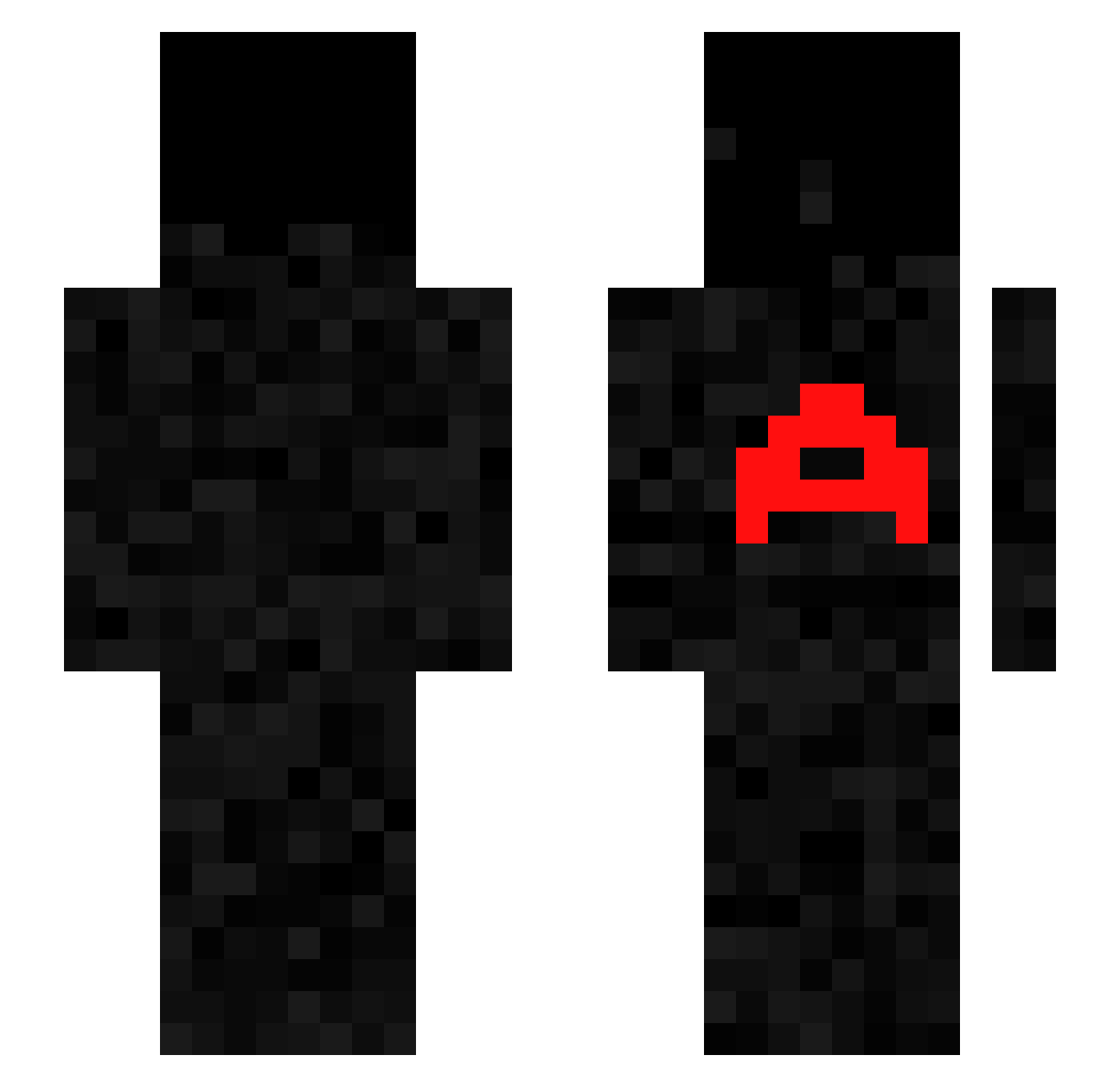 xoloves_A Minecraft skin, front and back view