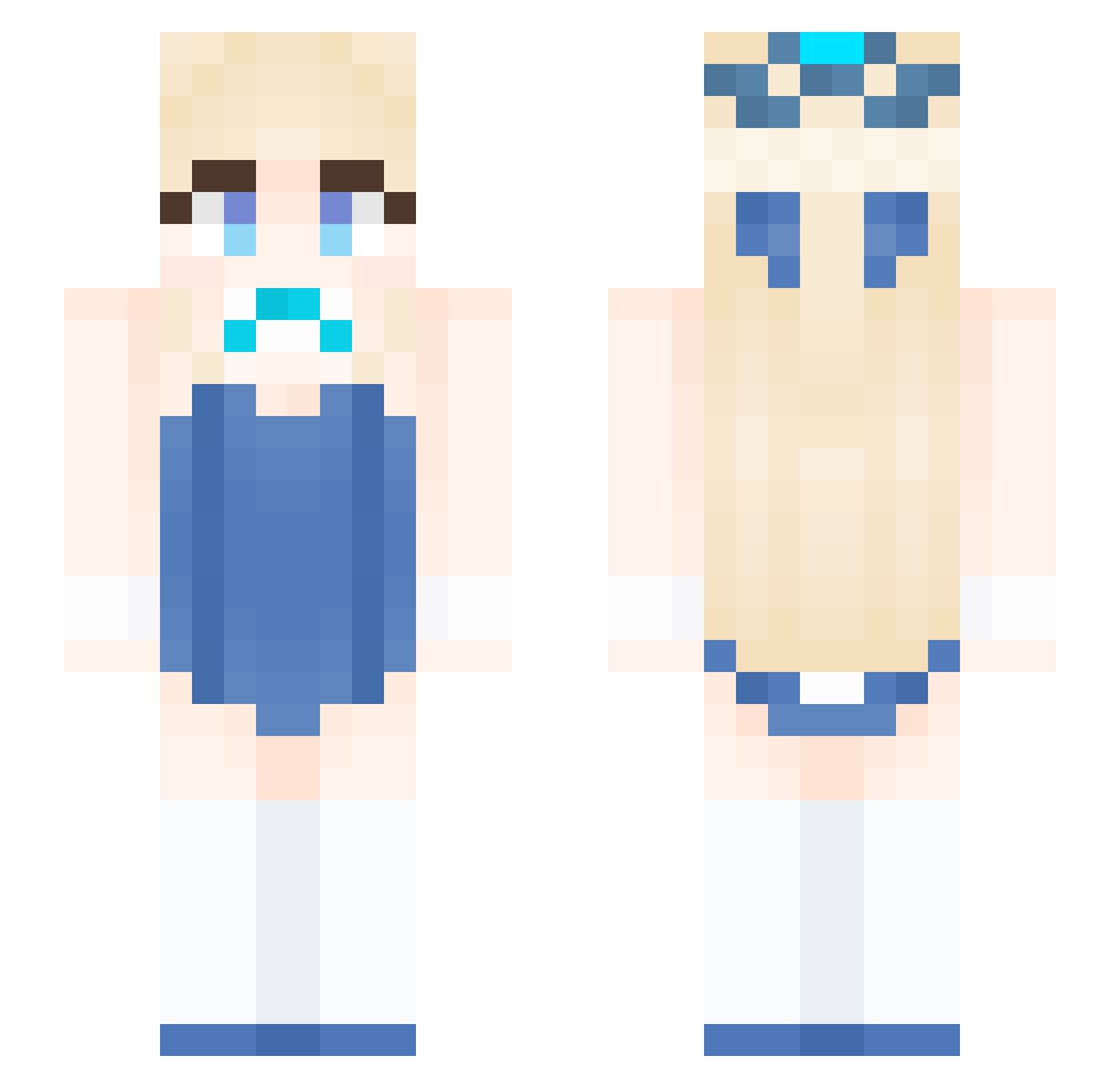 posy_1026 Minecraft skin, front and back view