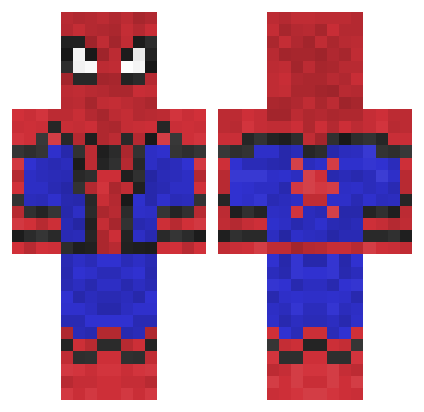 RenatoRG Minecraft skin, front and back view