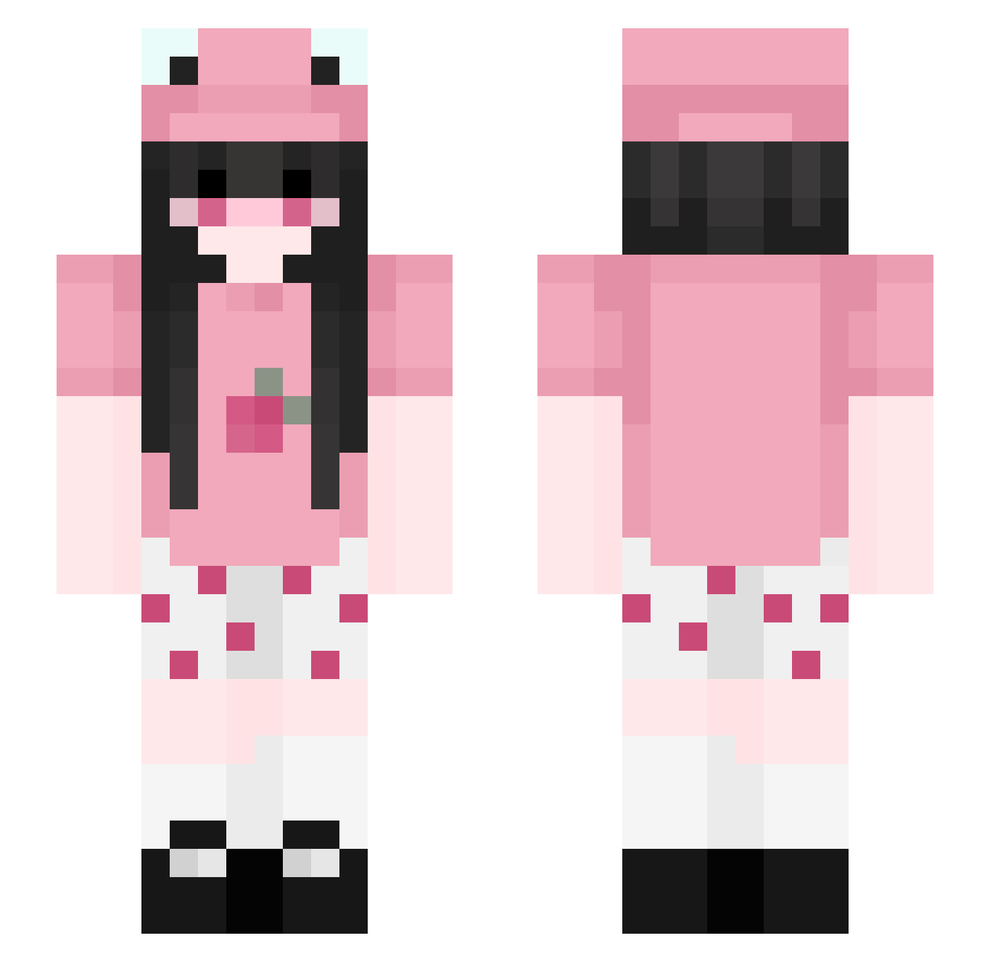 Trenzoor Minecraft skin, front and back view