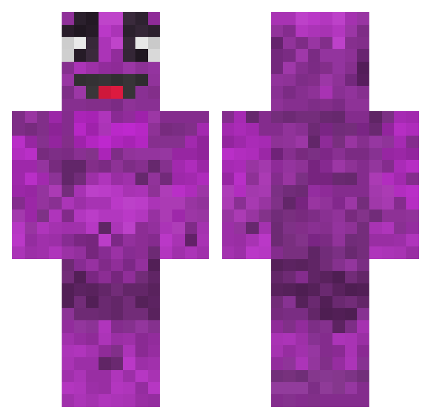 Ashleyb413 Minecraft skin, front and back view