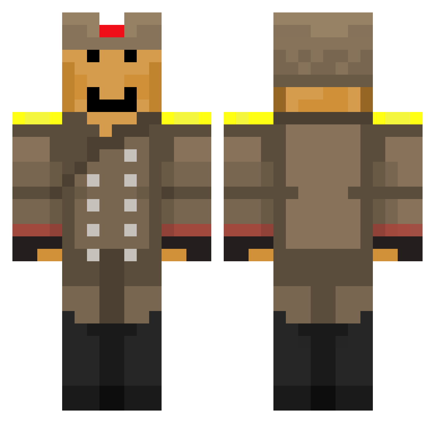 FajnySZ Minecraft skin, front and back view