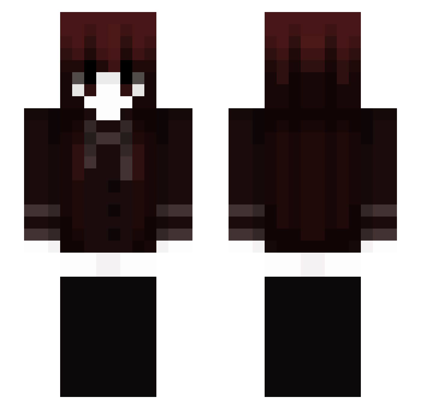 ainyf Minecraft skin, front and back view