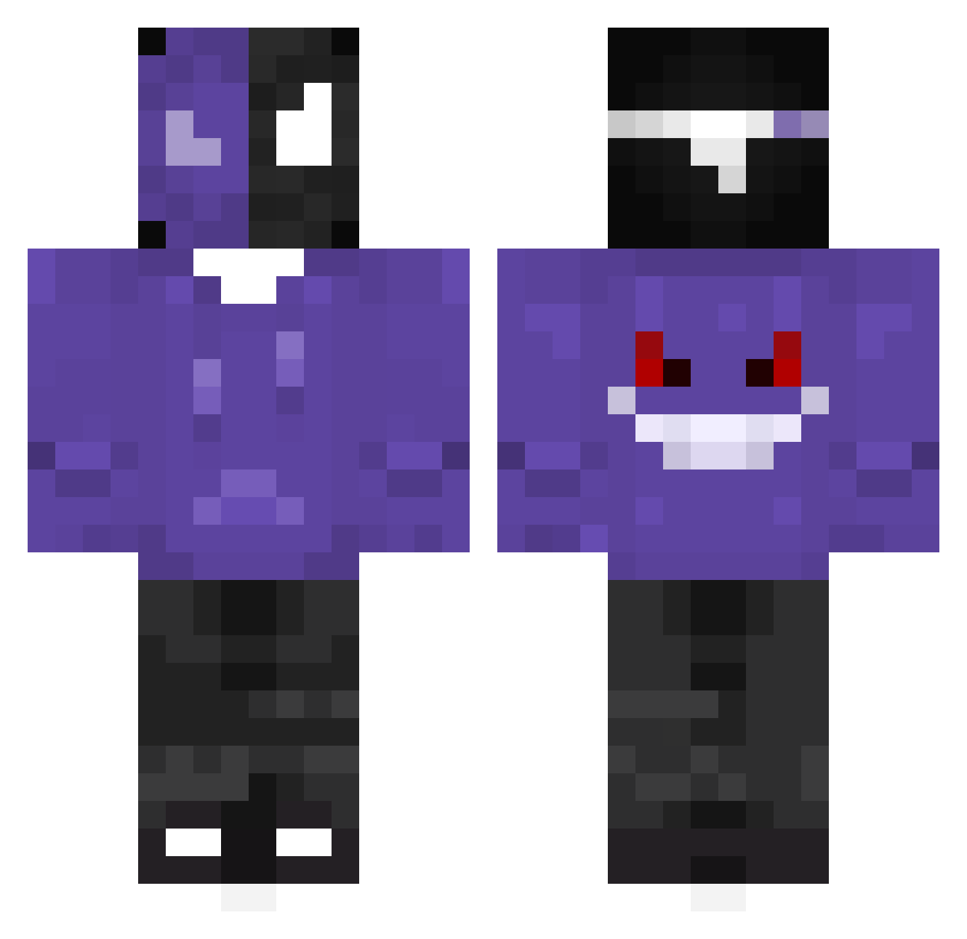 Tizer06 Minecraft skin, front and back view