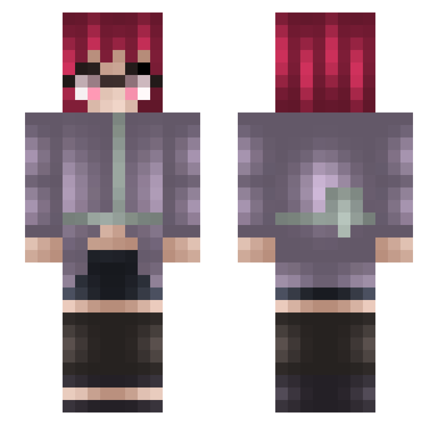 Friso_Fripouille Minecraft skin, front and back view