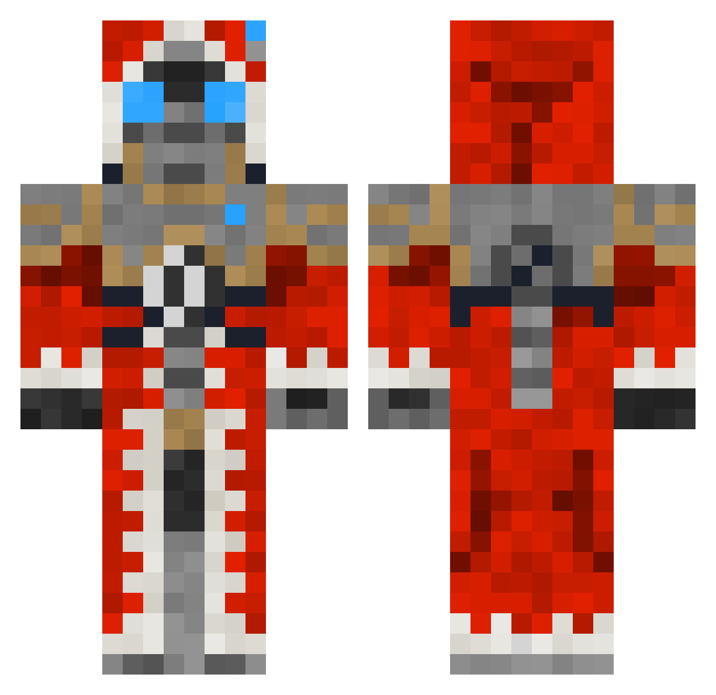 Nunute Minecraft skin, front and back view