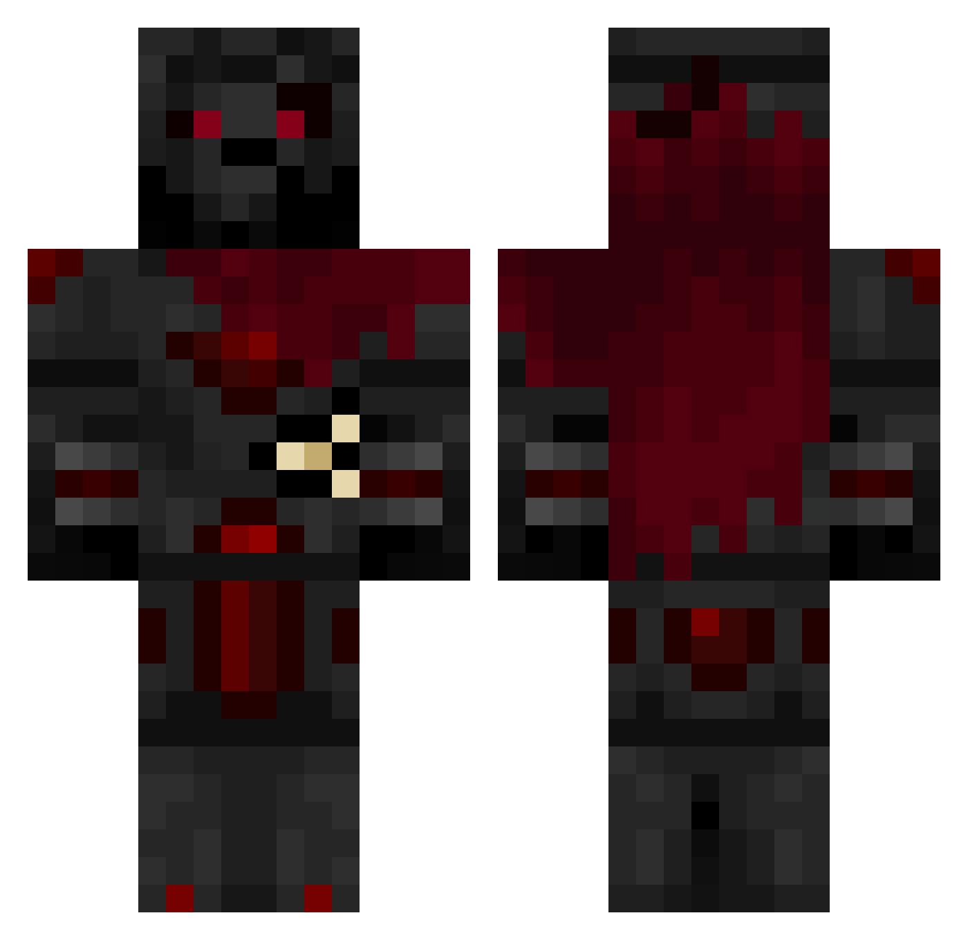 ZettaKL Minecraft skin, front and back view