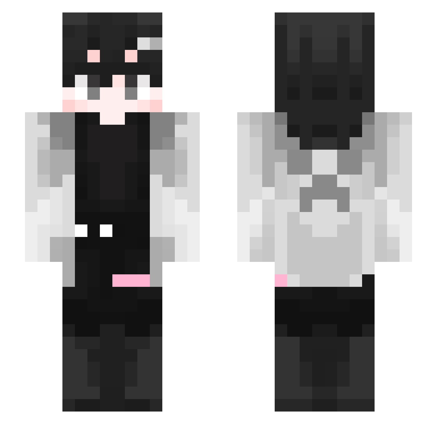 ZeroQult Minecraft skin, front and back view