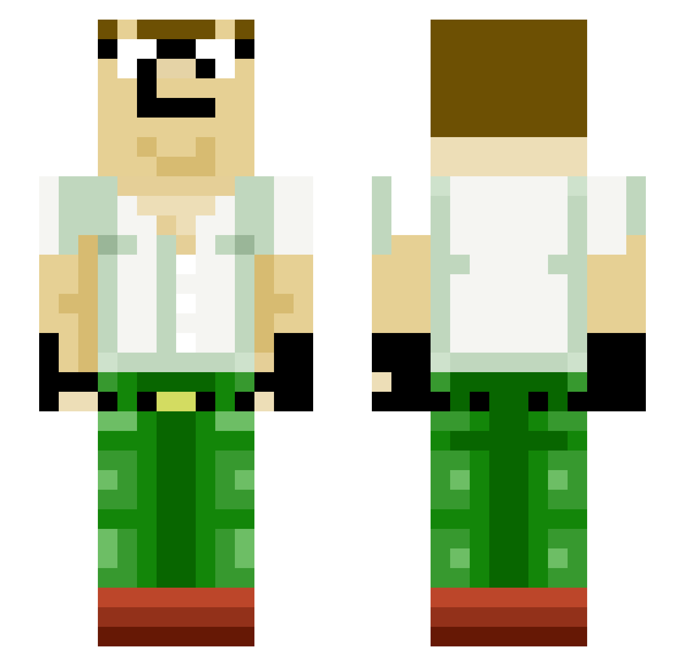 BeachMonsterz15 Minecraft skin, front and back view