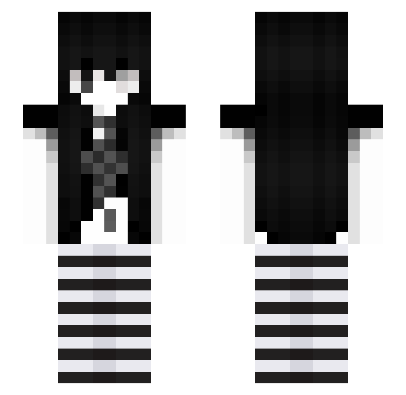 Ktary Minecraft skin, front and back view