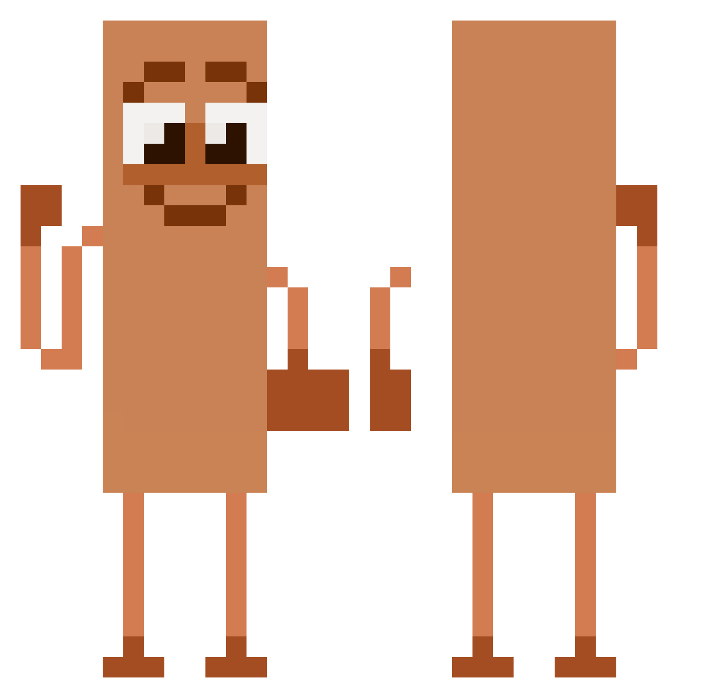 K33chan Minecraft skin, front and back view
