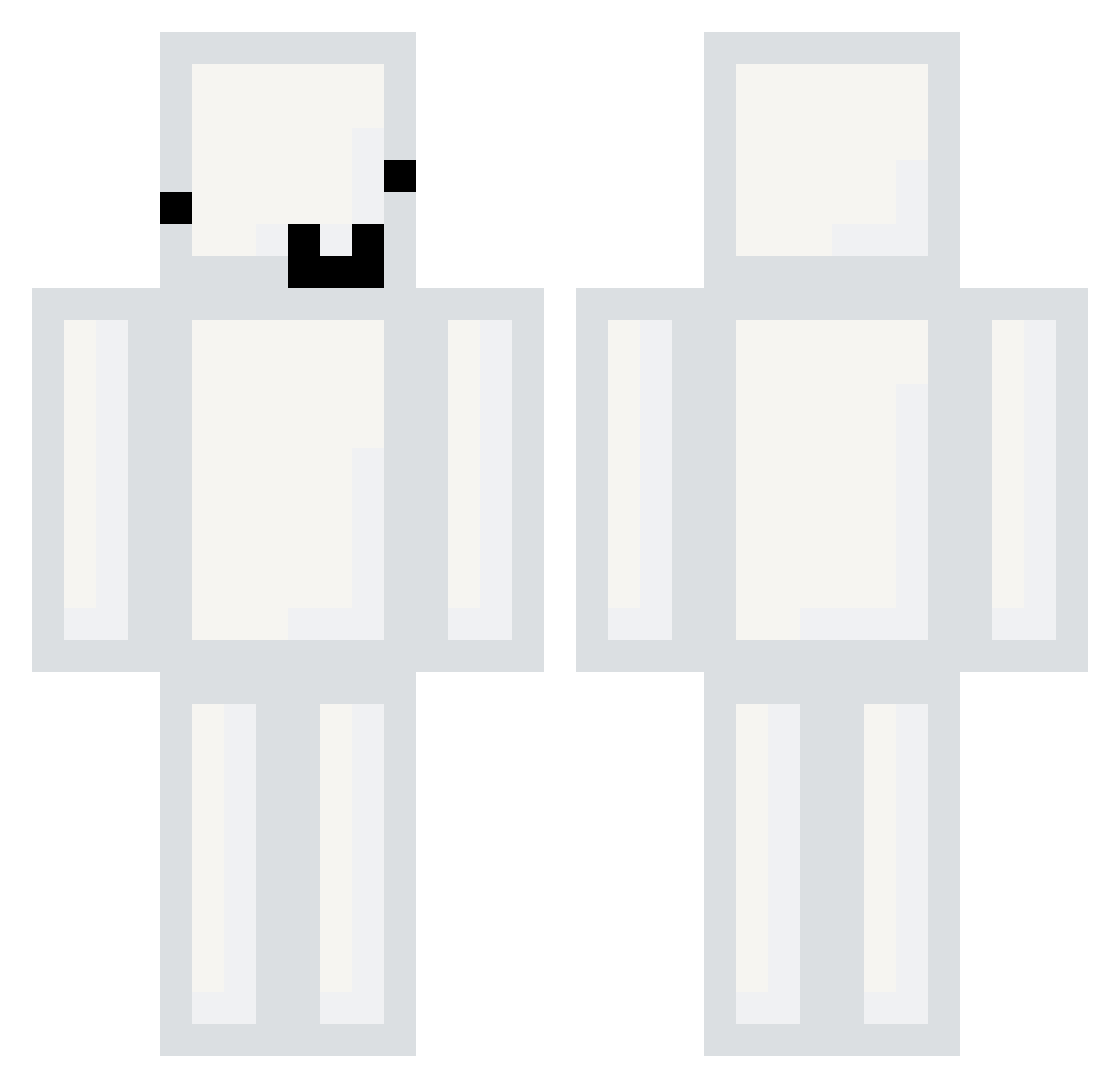 ElFox_MC Minecraft skin, front and back view