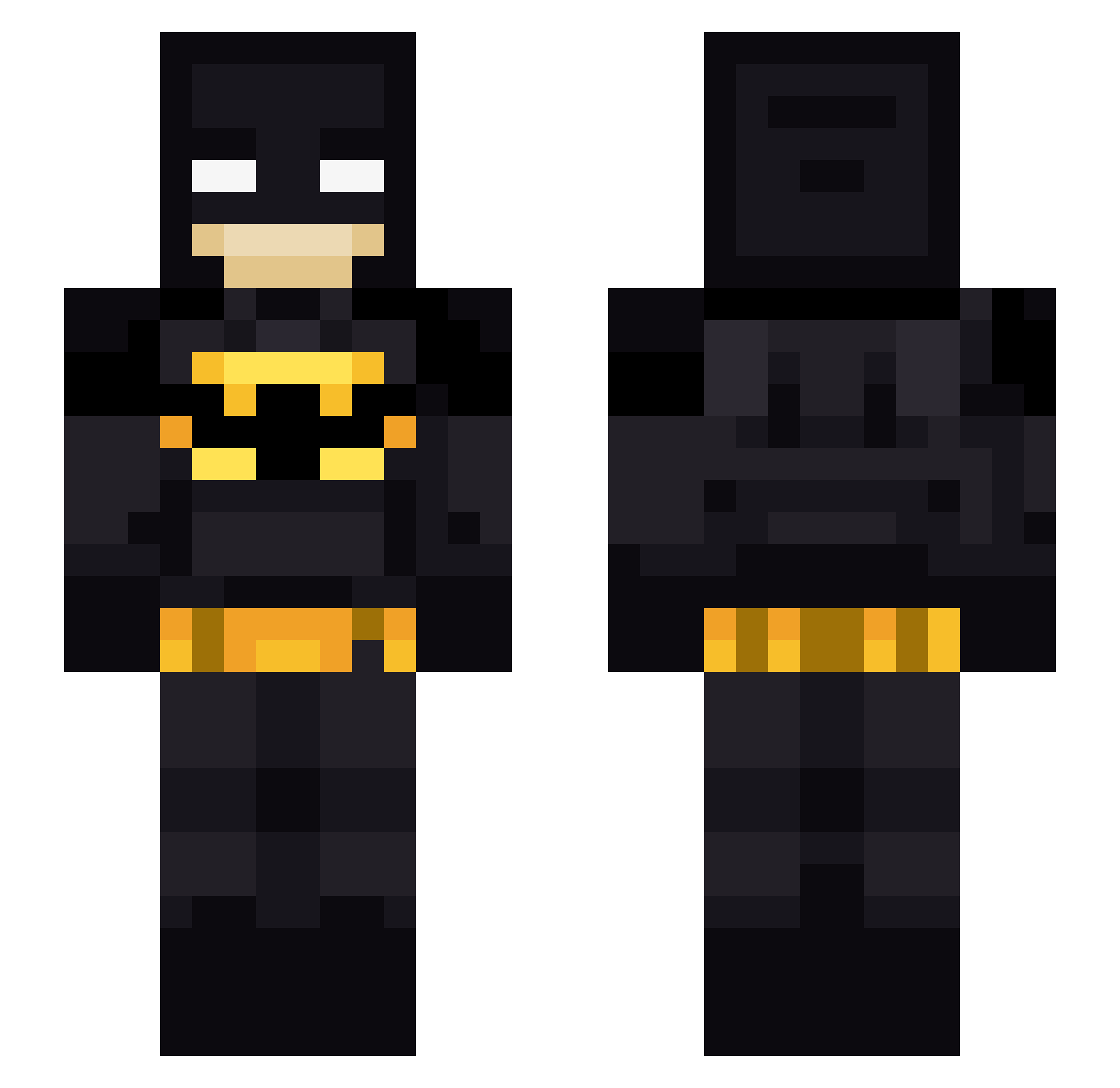ZAP_worthy Minecraft skin, front and back view