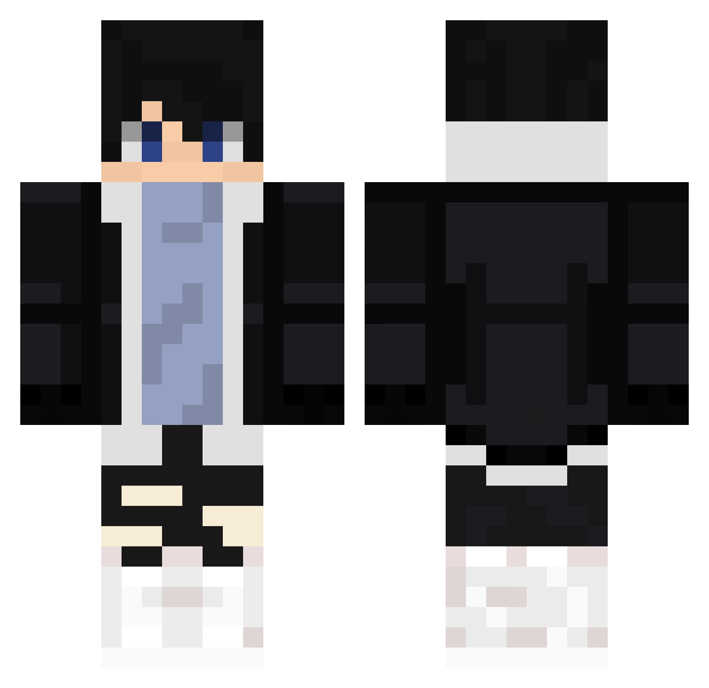 Rubix79 Minecraft skin, front and back view