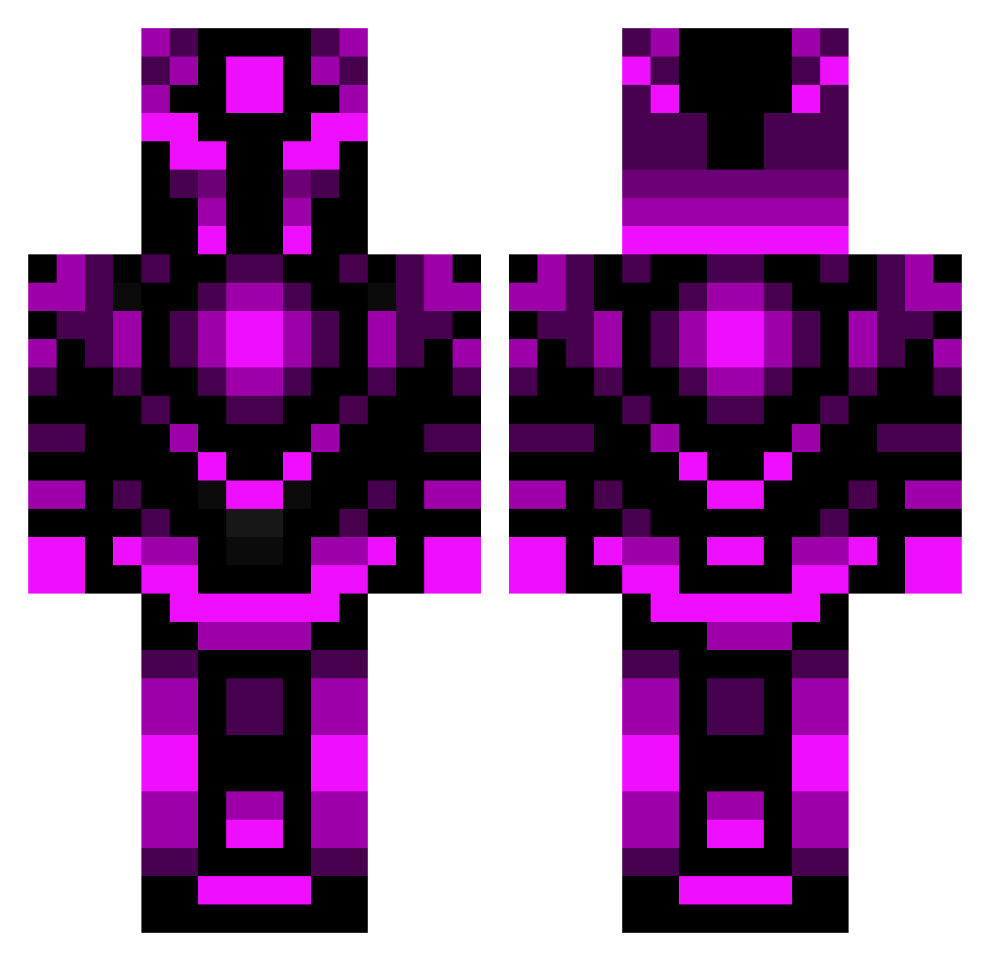 SaSaNinja1444 Minecraft skin, front and back view