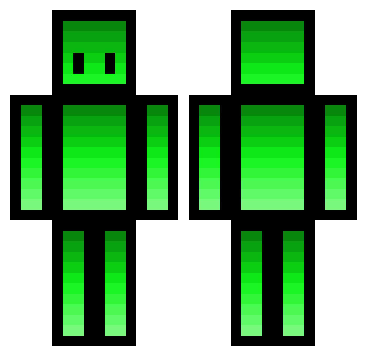 Tartan7190 Minecraft skin, front and back view