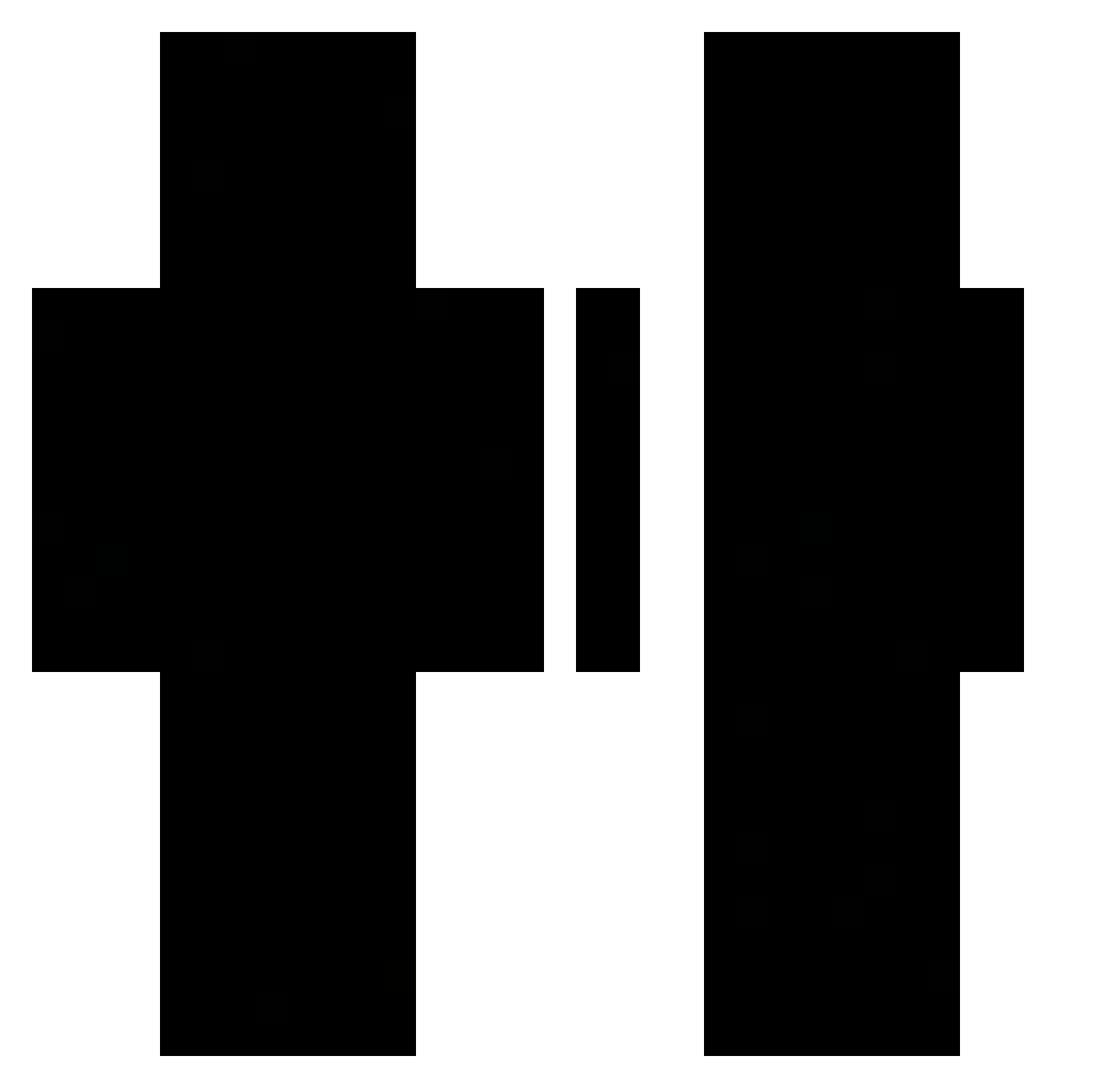 C4G0AT Minecraft skin, front and back view