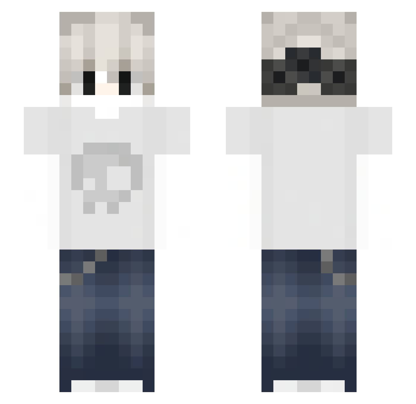 4rc3uz Minecraft skin, front and back view