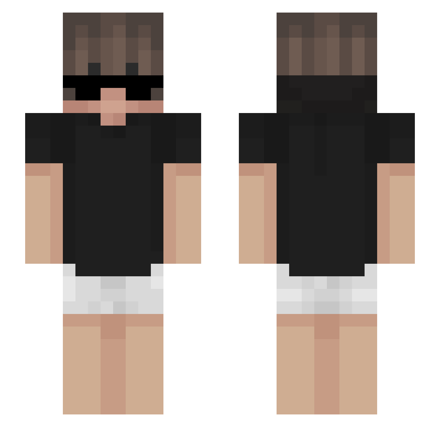 VerTix_EU Minecraft skin, front and back view