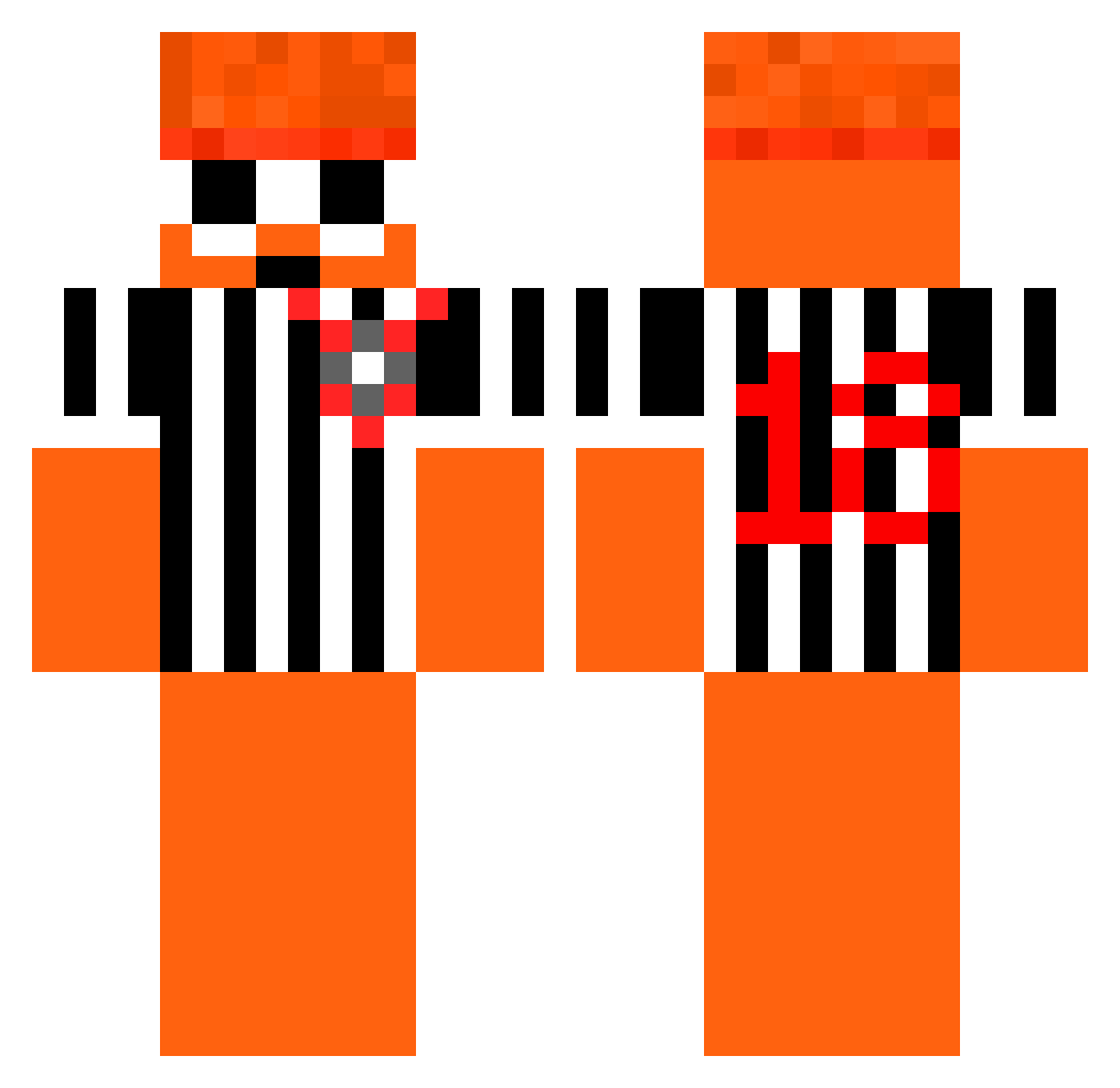 SteezyEasy Minecraft skin, front and back view