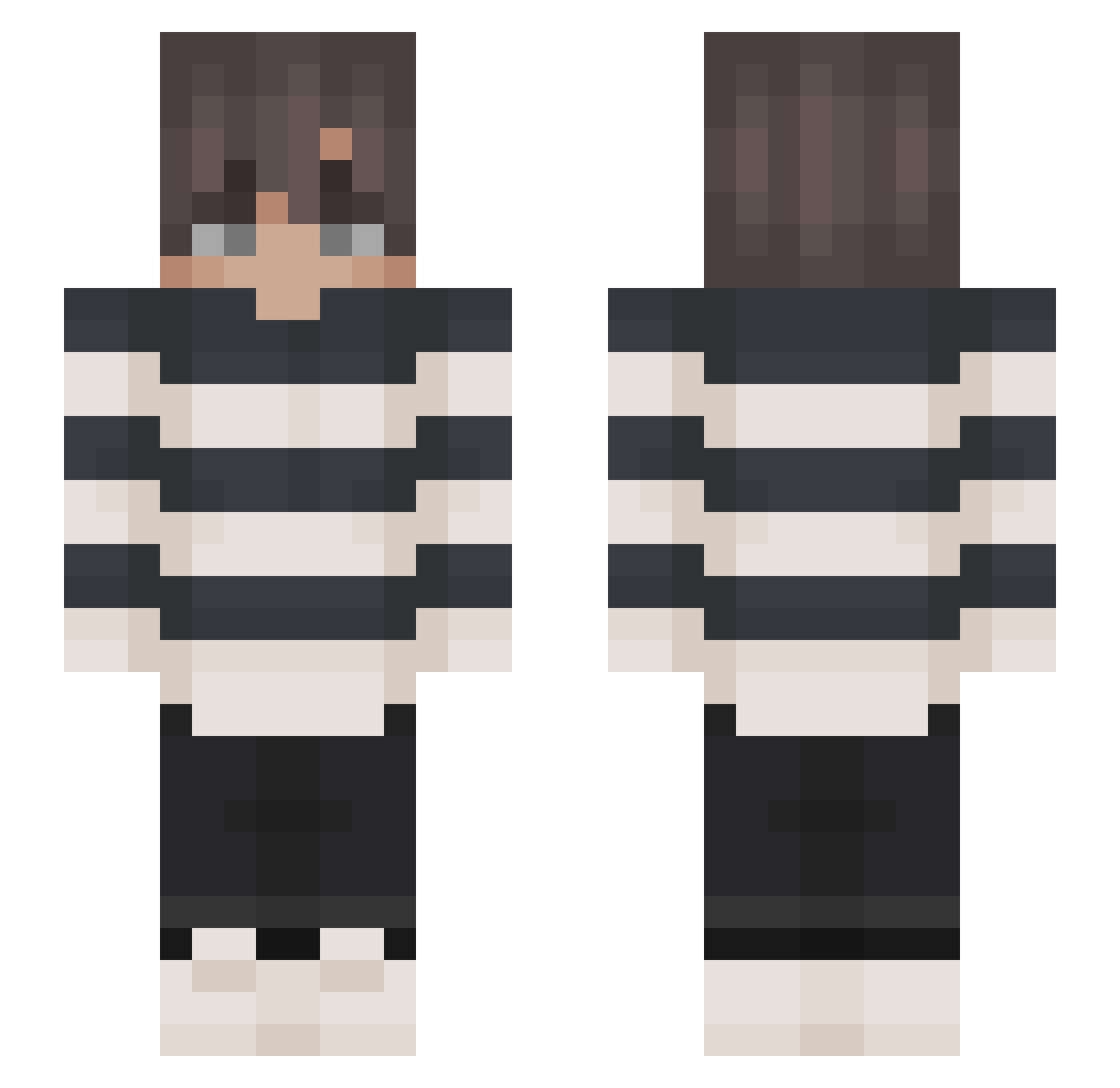 1Maxx Minecraft skin, front and back view