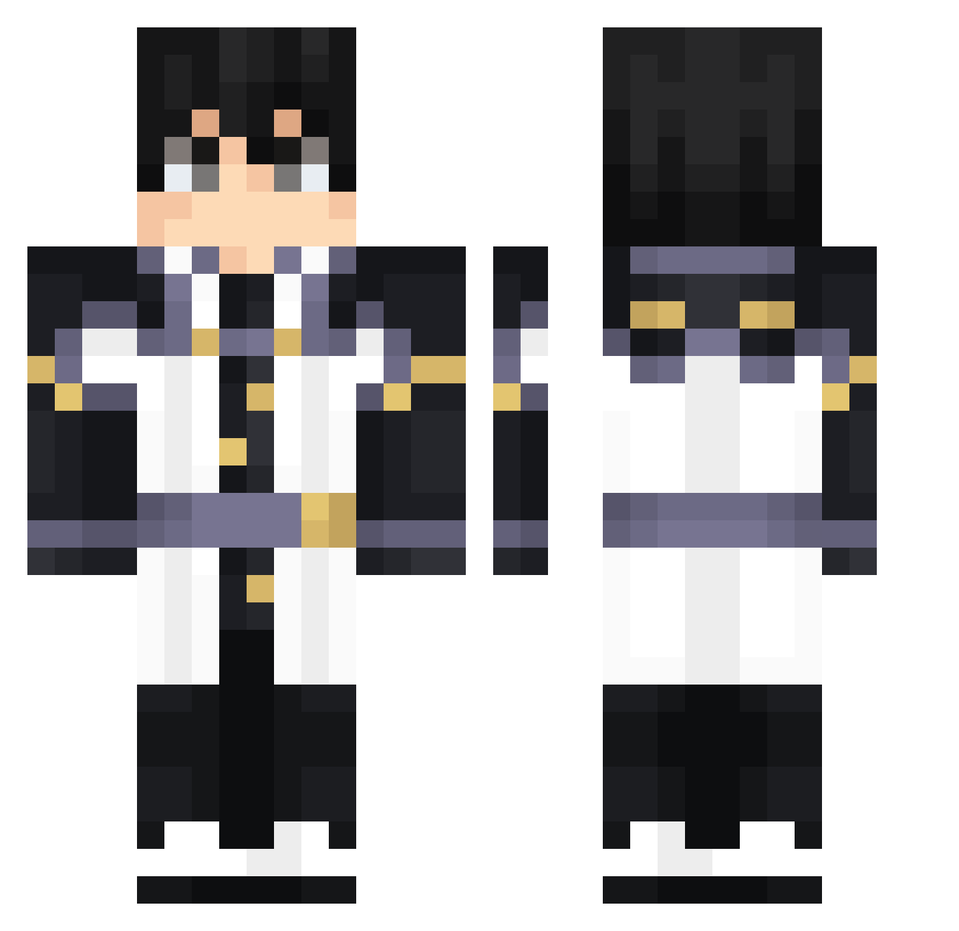 ziguzi Minecraft skin, front and back view