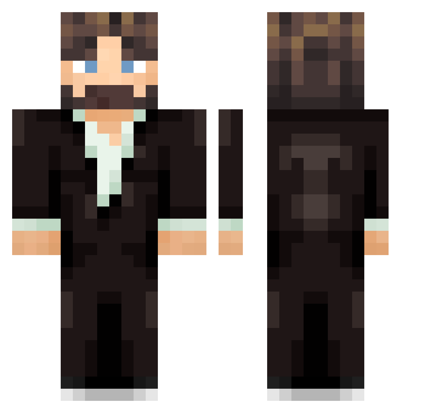 TacosJo Minecraft skin, front and back view