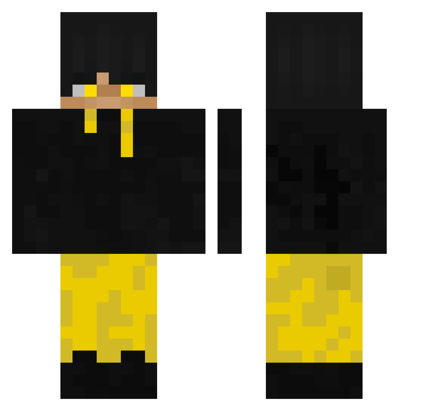 stawors Minecraft skin, front and back view