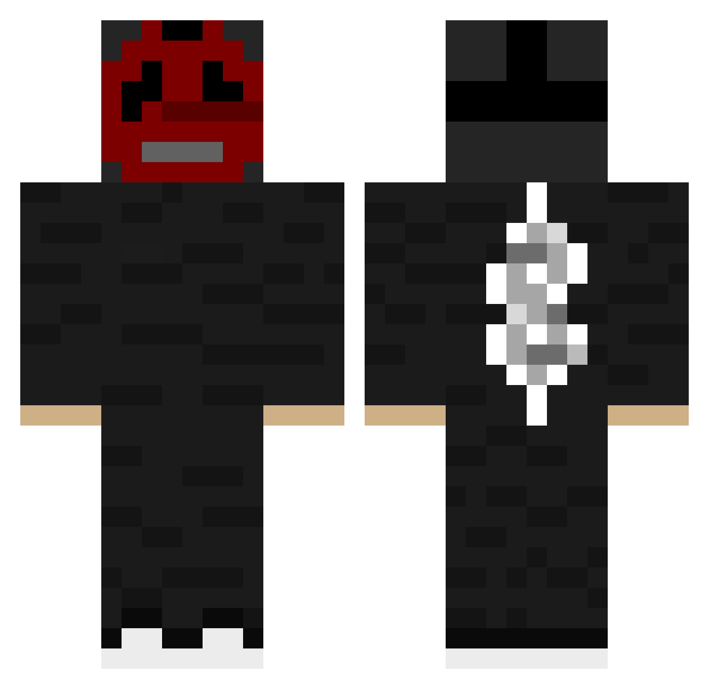 ashduckii Minecraft skin, front and back view