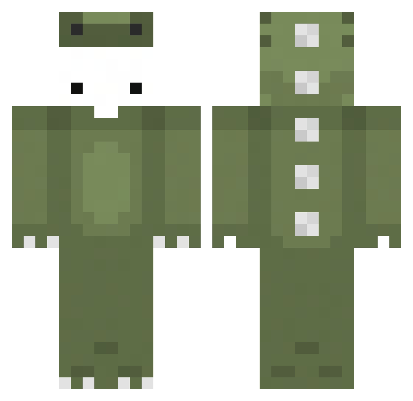 AlejadoS Minecraft skin, front and back view