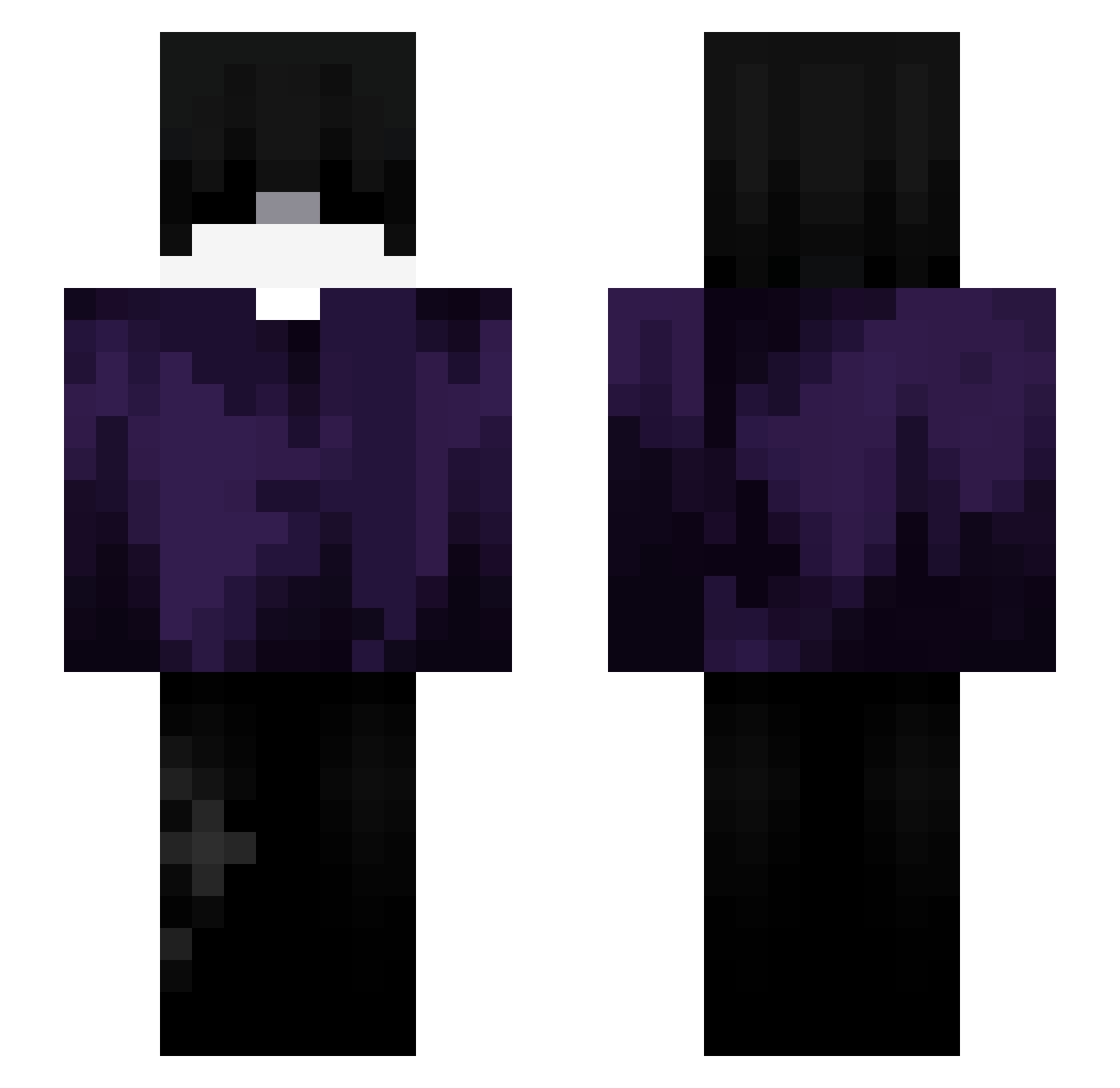 SnaakeMC Minecraft skin, front and back view
