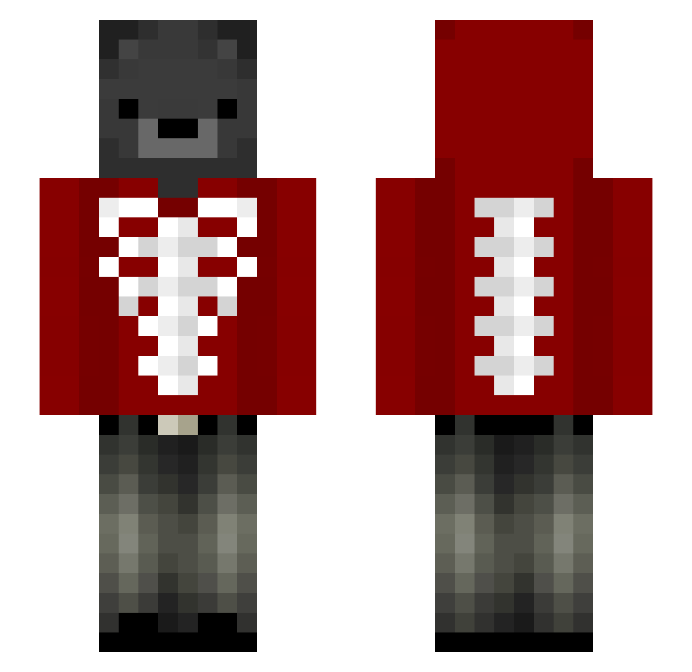 imyourluci Minecraft skin, front and back view