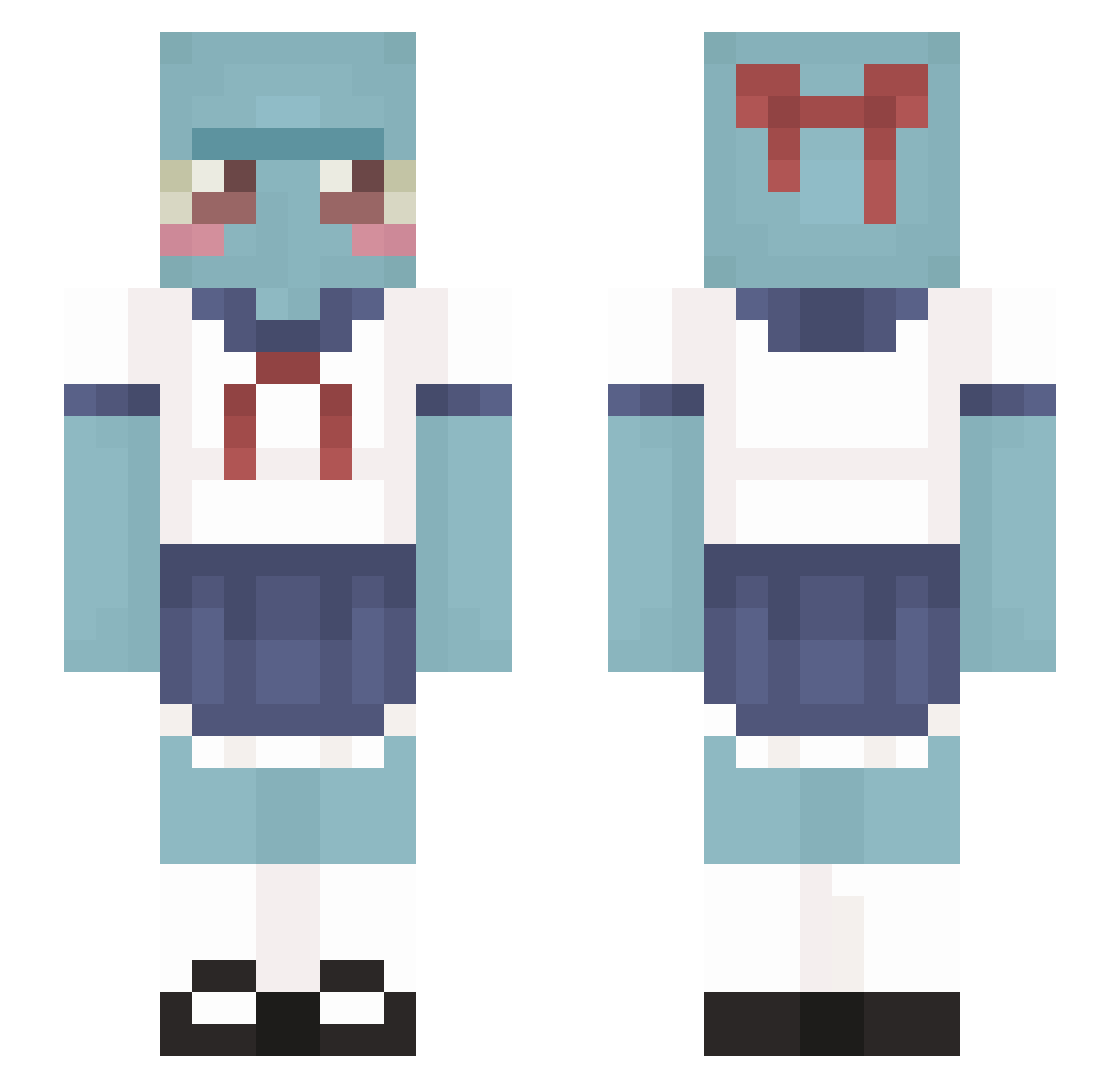 Jintama Minecraft skin, front and back view