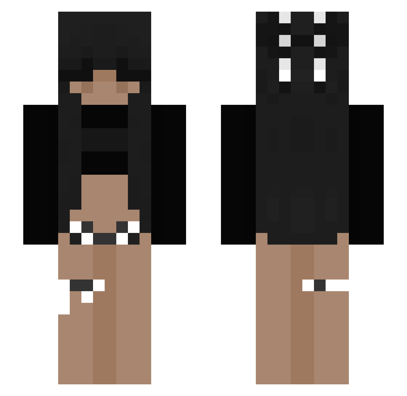 V3n0mm_ Minecraft skin, front and back view