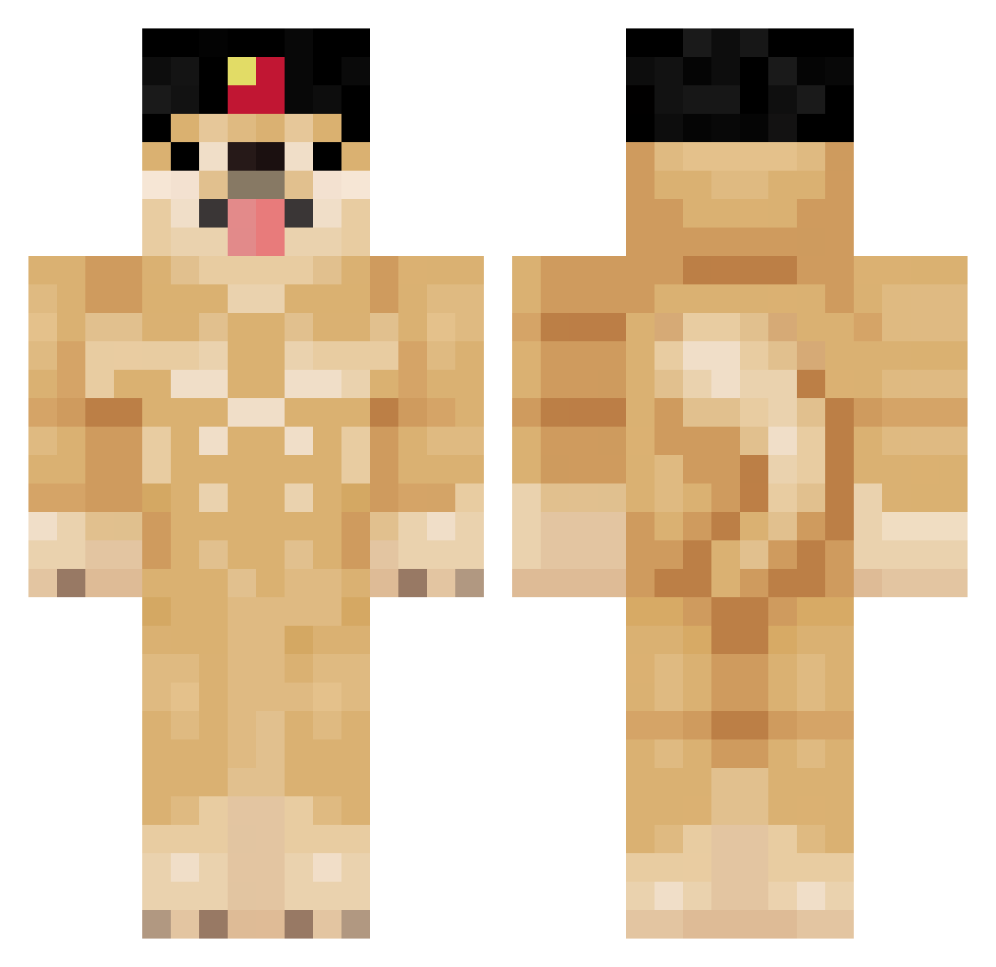 spitfire180 Minecraft skin, front and back view