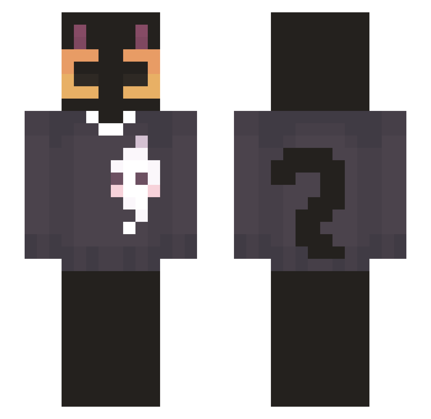 IClefefeI Minecraft skin, front and back view