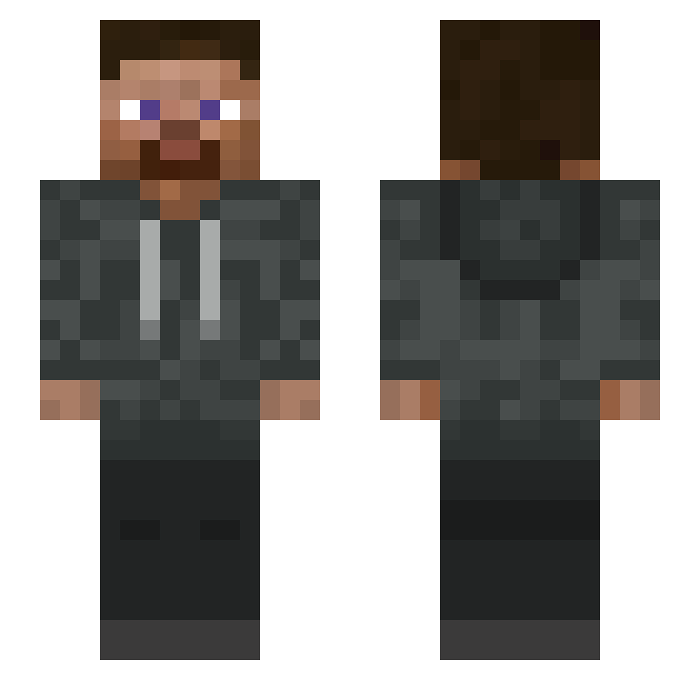 Rayan1169 Minecraft skin, front and back view