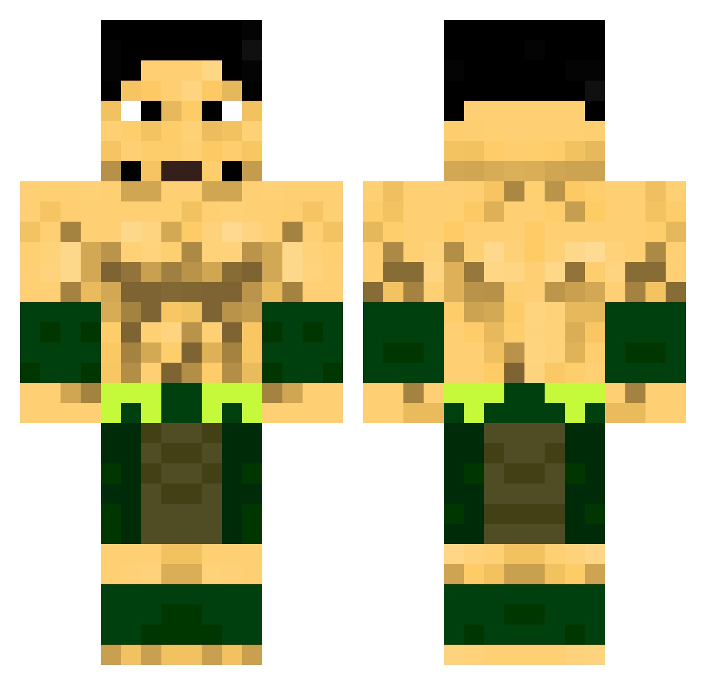 TahmasJKench Minecraft skin, front and back view