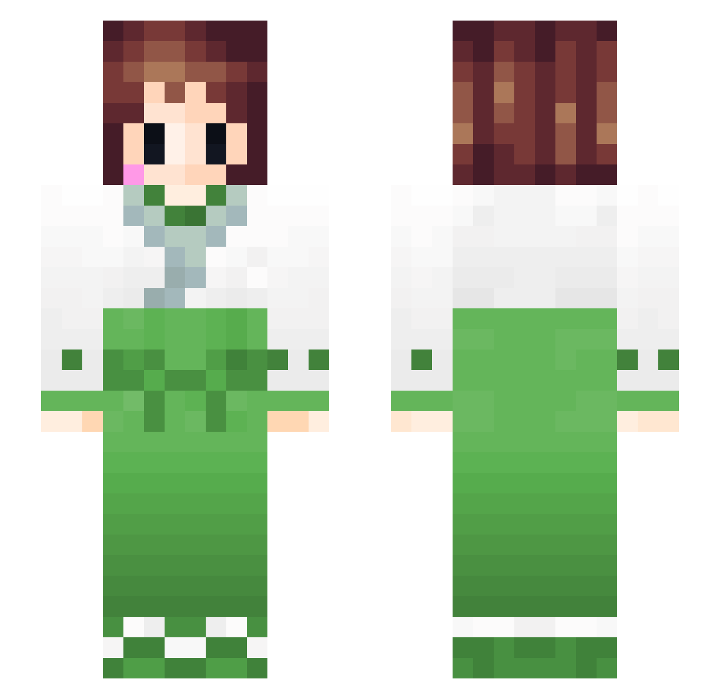 Zeroize Minecraft skin, front and back view
