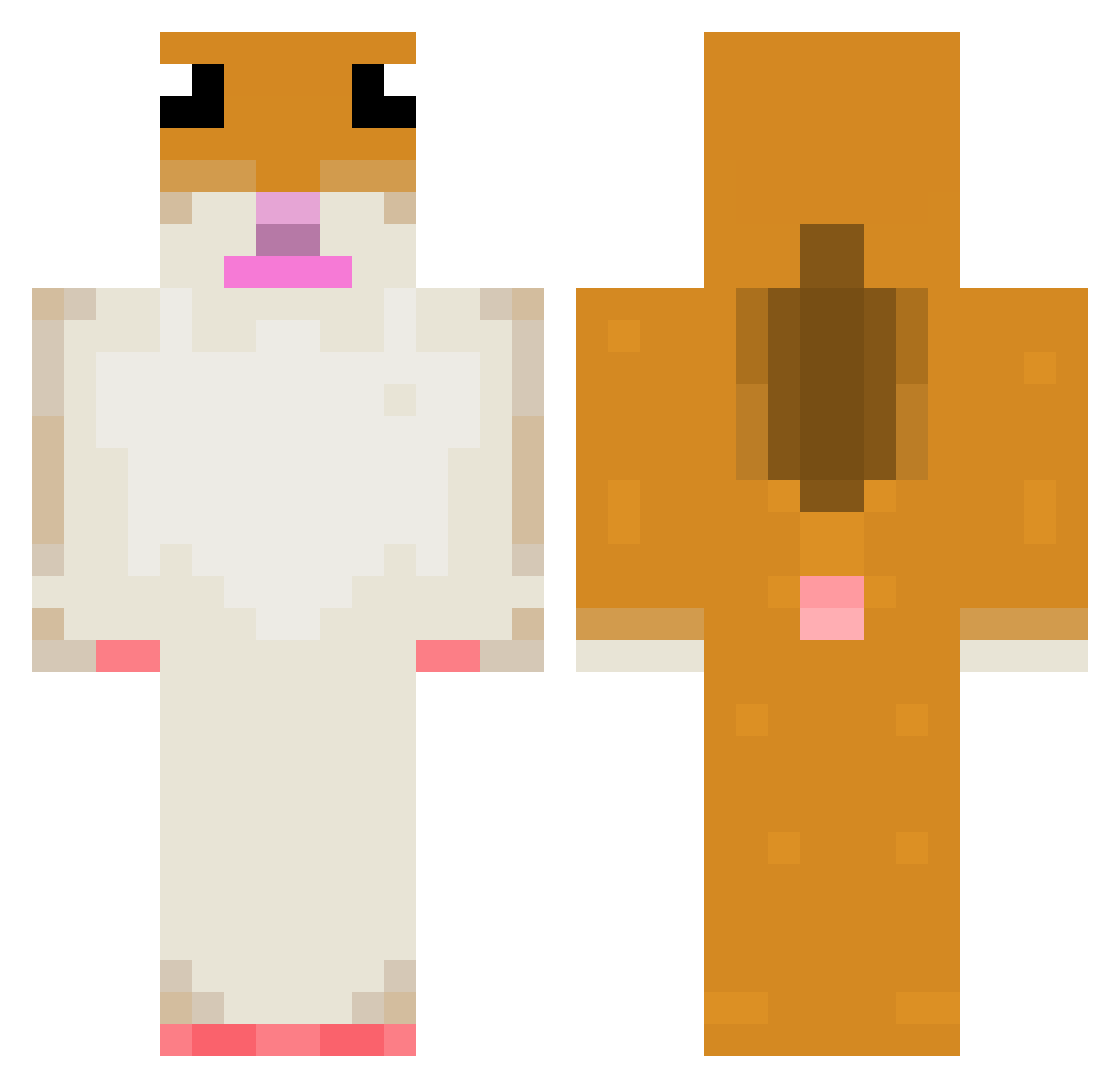 I_want_going_sky Minecraft skin, front and back view
