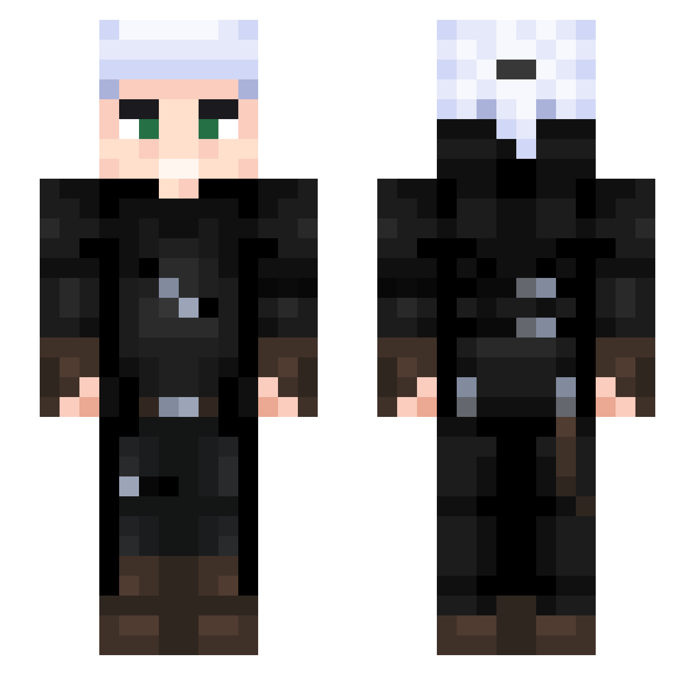 NickGears228 Minecraft skin, front and back view