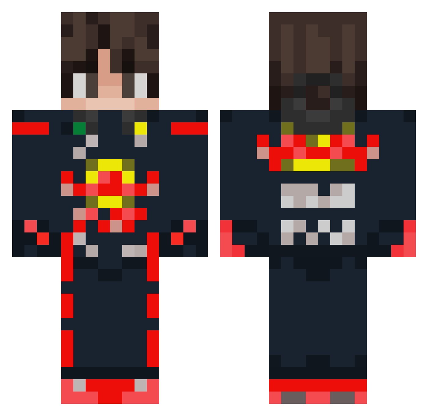 BierKonsument Minecraft skin, front and back view