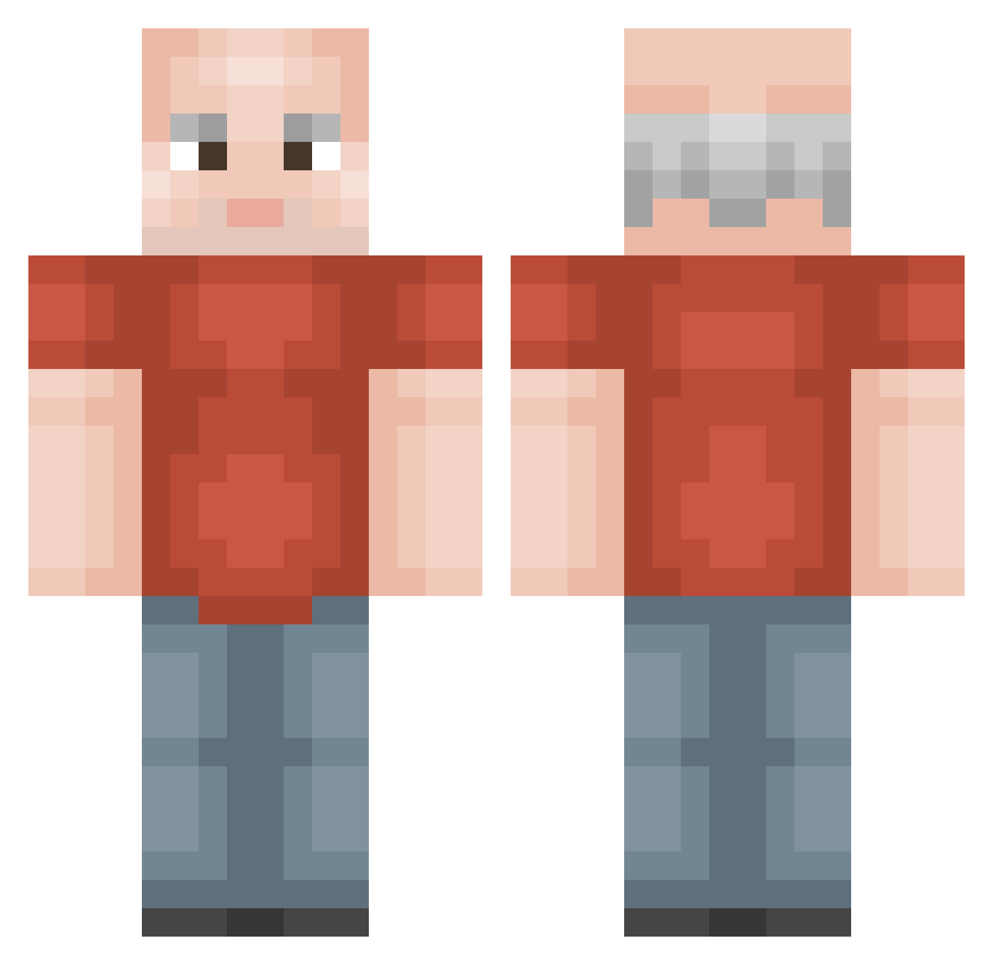Matus1499 Minecraft skin, front and back view